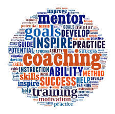 circular image with powerful words regarding being a coach